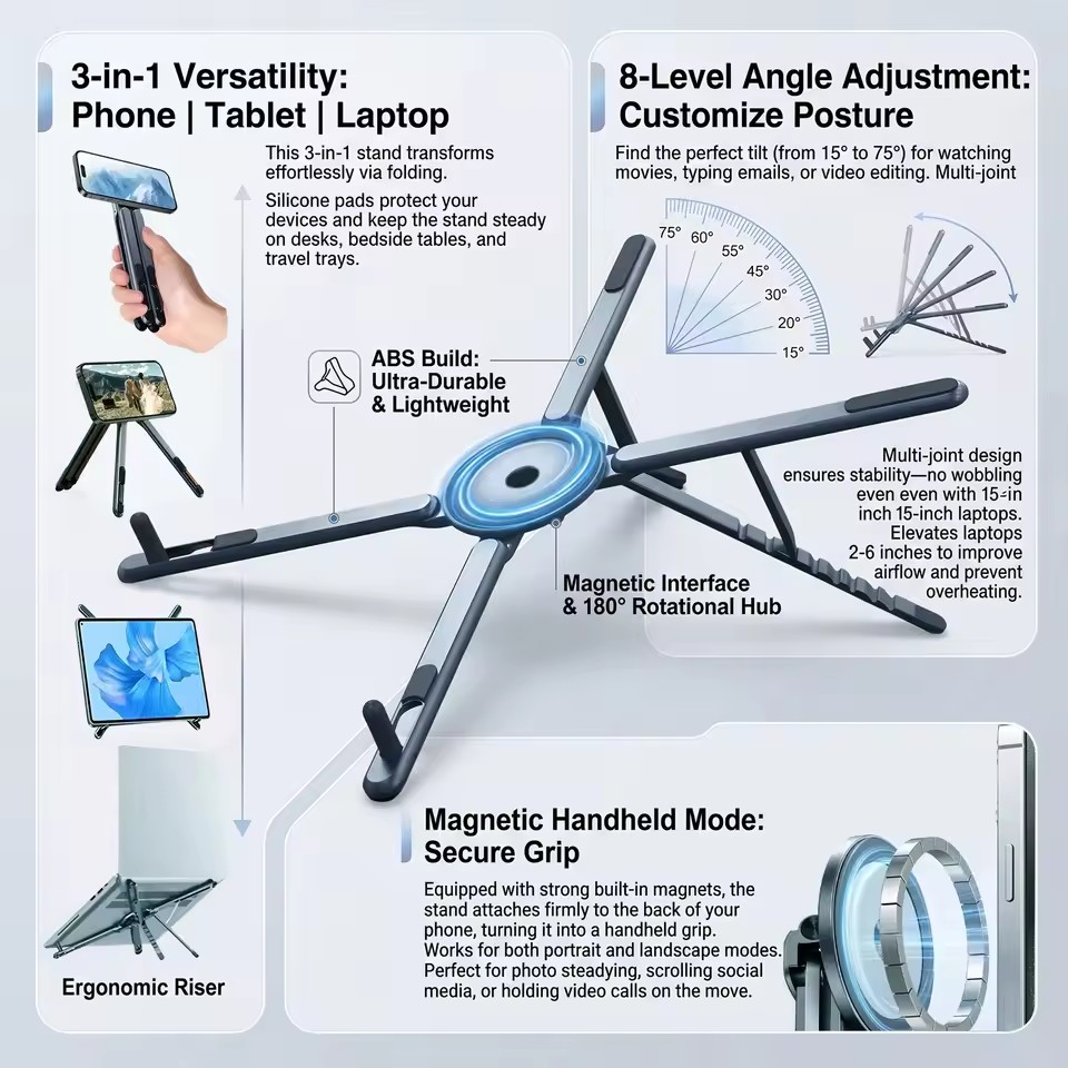 Tablet Stand Accessories - Soporte Magnético Portátil para Teléfono y