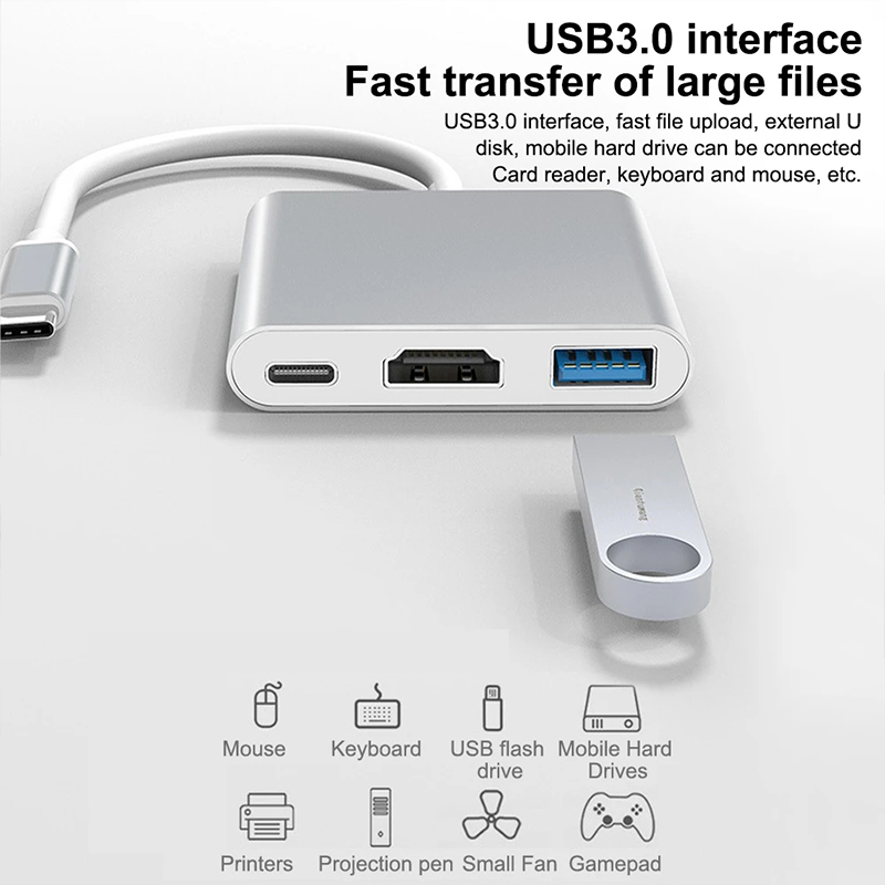 Hub USB tipo C 3 en 1 a HDMI 4 - Tablet Accessories Samsung reseña y precio