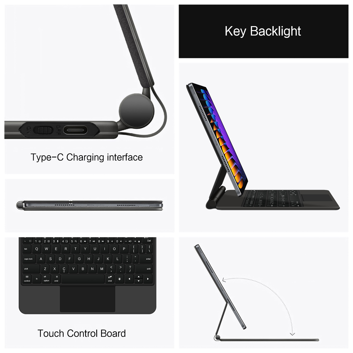 Funda con teclado mágico para  - Tablet Keyboard Case reseña y precio