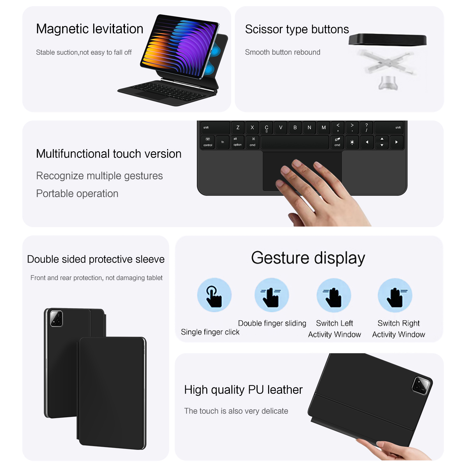 Funda con teclado mágico para  - Tablet Keyboard Case reseña y precio