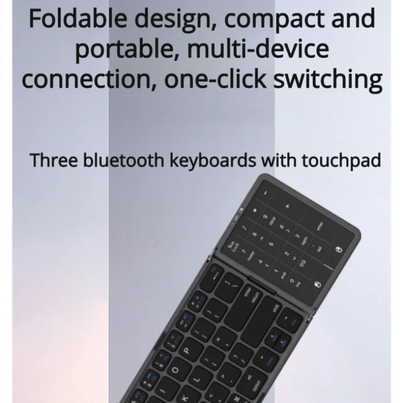 Nuevo teclado Bluetooth plegab - Tablet Accessories Keyboard reseña y precio